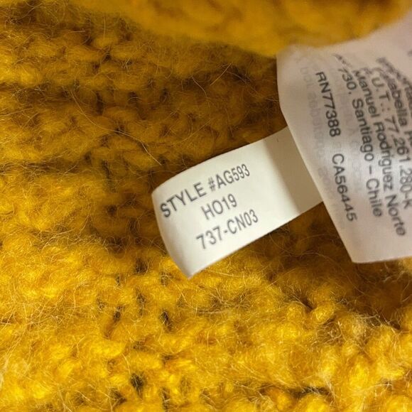 Madewell Windemere Pointelle Pullover Sweater. Alpaca wool blend yellow golden - Picture 14 of 16